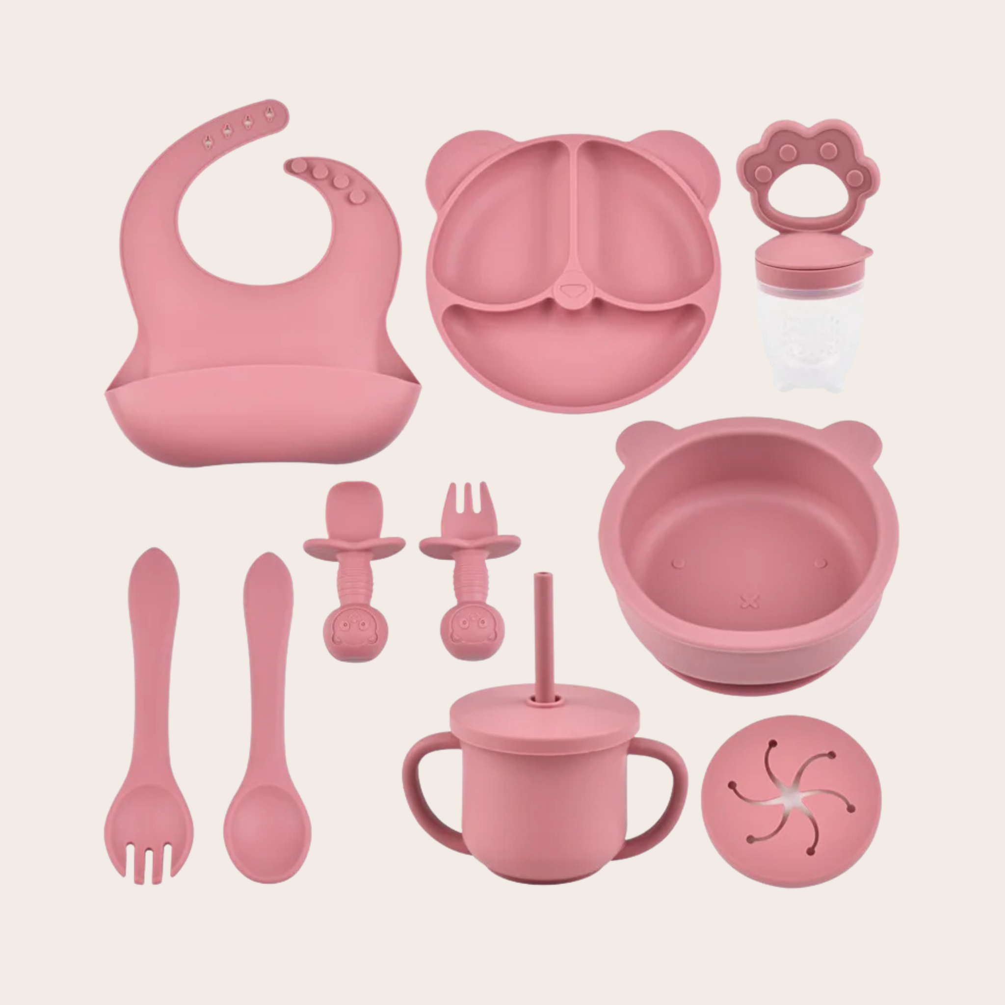 Silicone Baby Tableware 9pcs/Set