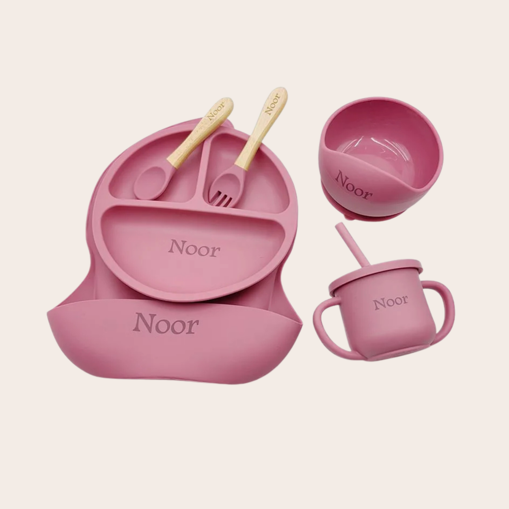 Personalized Silicone Tableware Set