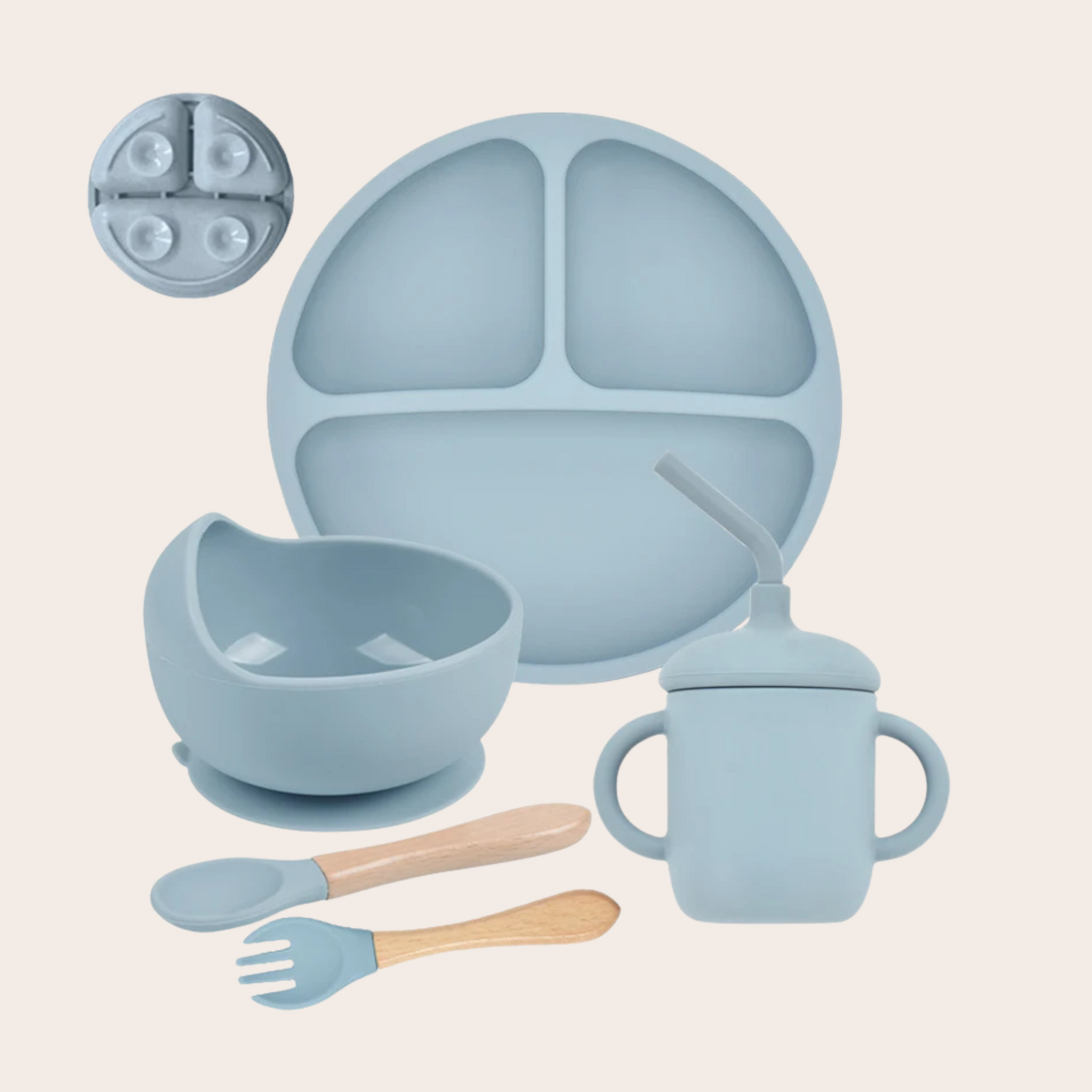 Silicone Baby Tableware 5pcs/Set