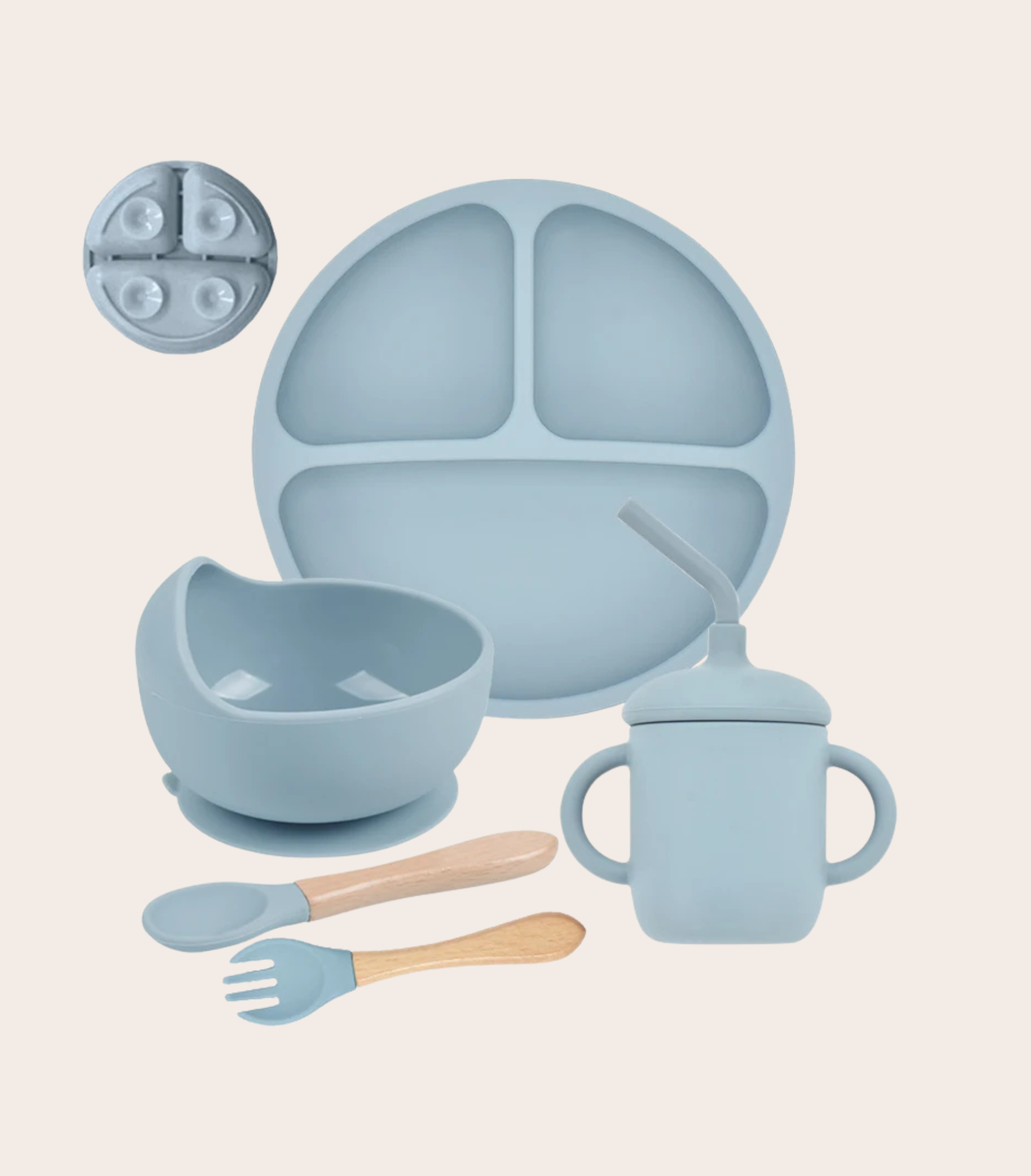 Silicone Baby Tableware 5pcs/Set