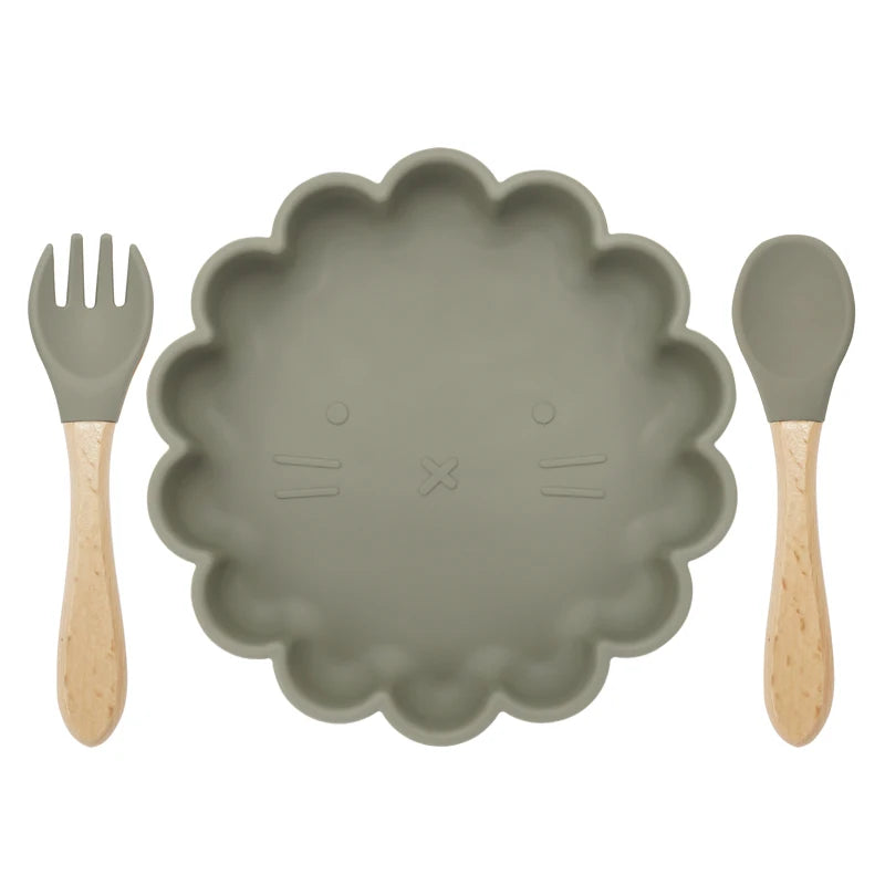 Silicone Flower Tableware Set
