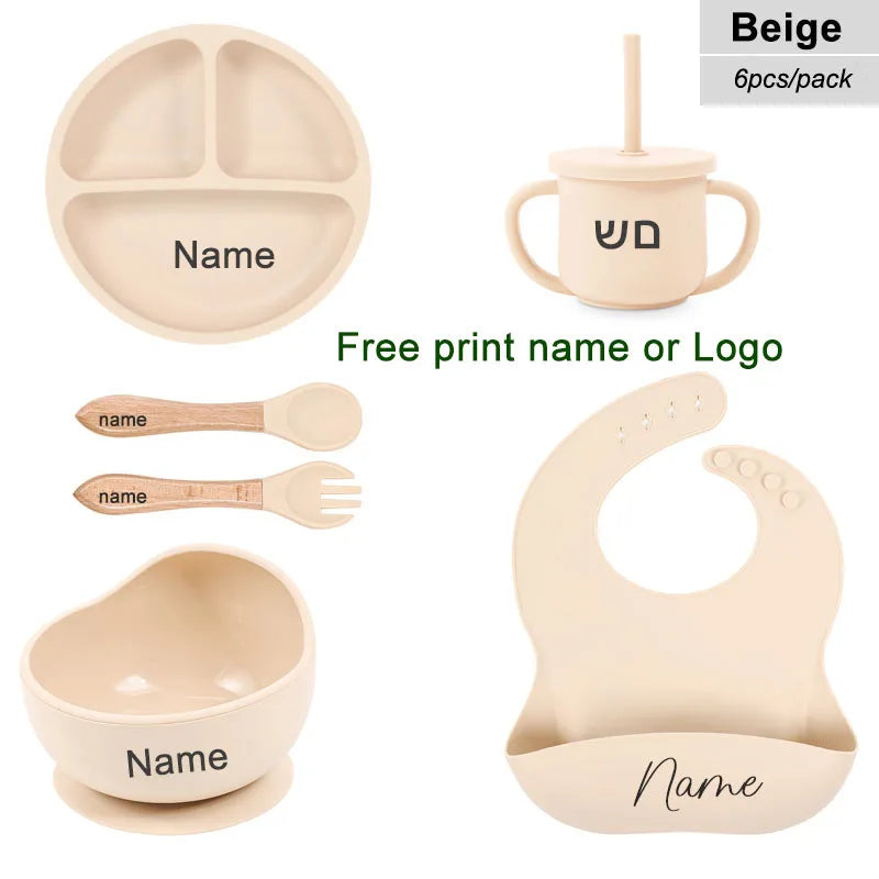Personalized Silicone Tableware Set