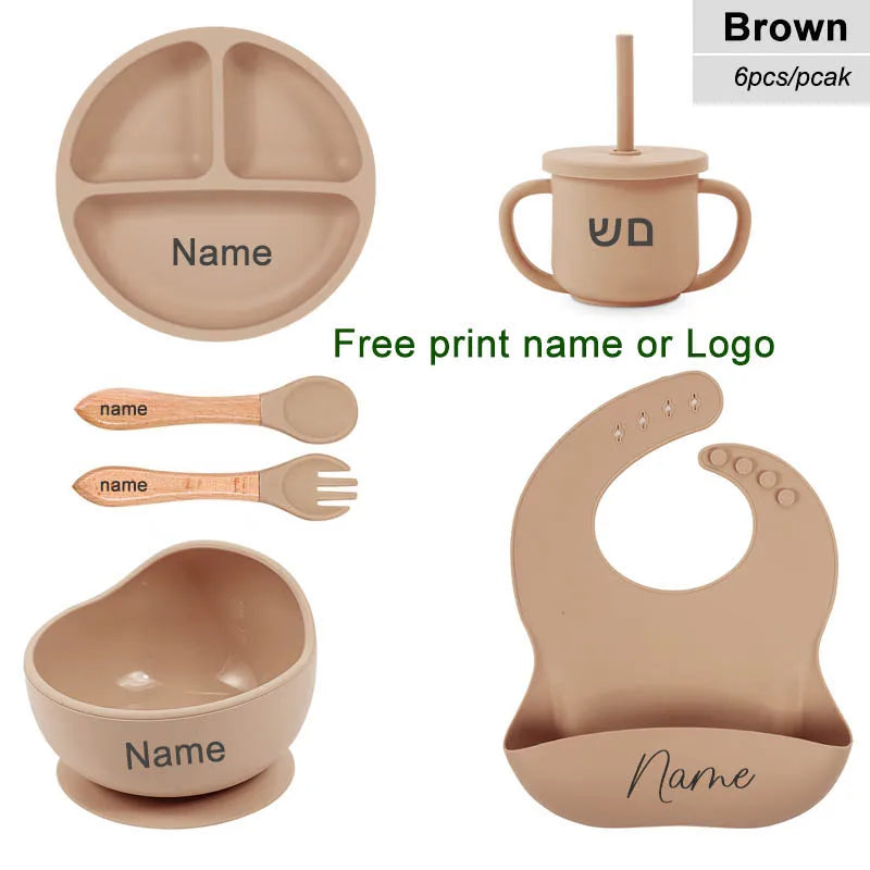 Personalized Silicone Tableware Set