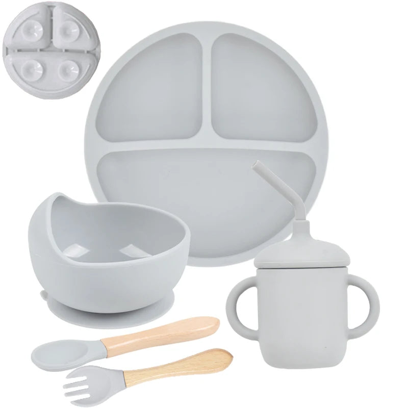 Silicone Baby Tableware 5pcs/Set