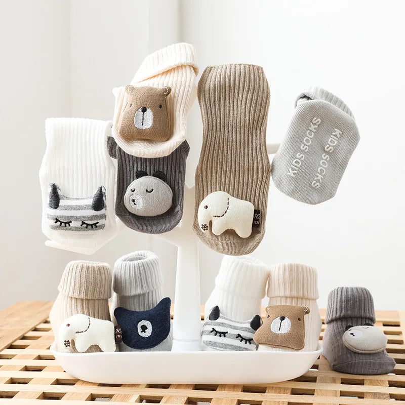 Anti-Slip Animal High Socks
