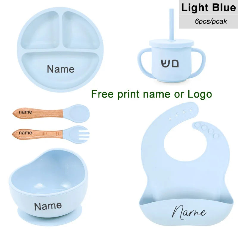 Personalized Silicone Tableware Set