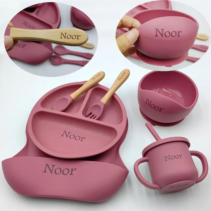 Personalized Silicone Tableware Set