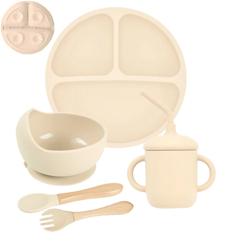 Silicone Baby Tableware 5pcs/Set