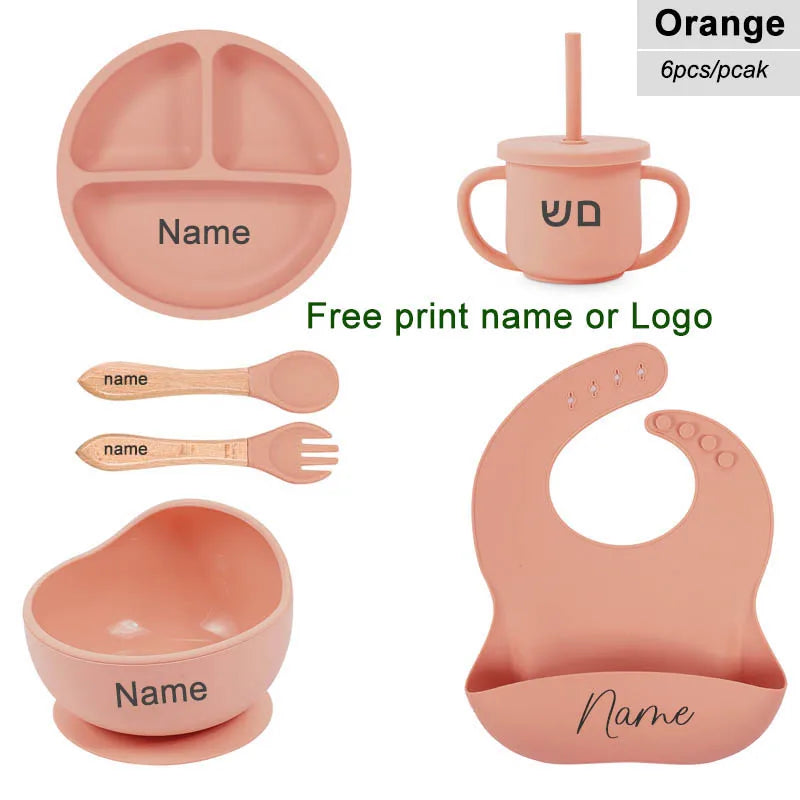 Personalized Silicone Tableware Set