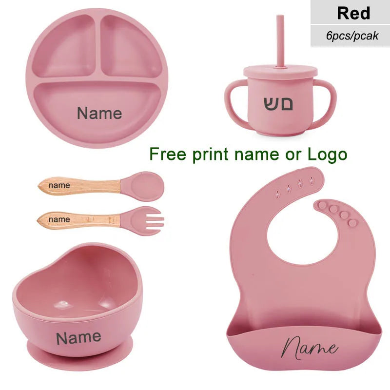 Personalized Silicone Tableware Set