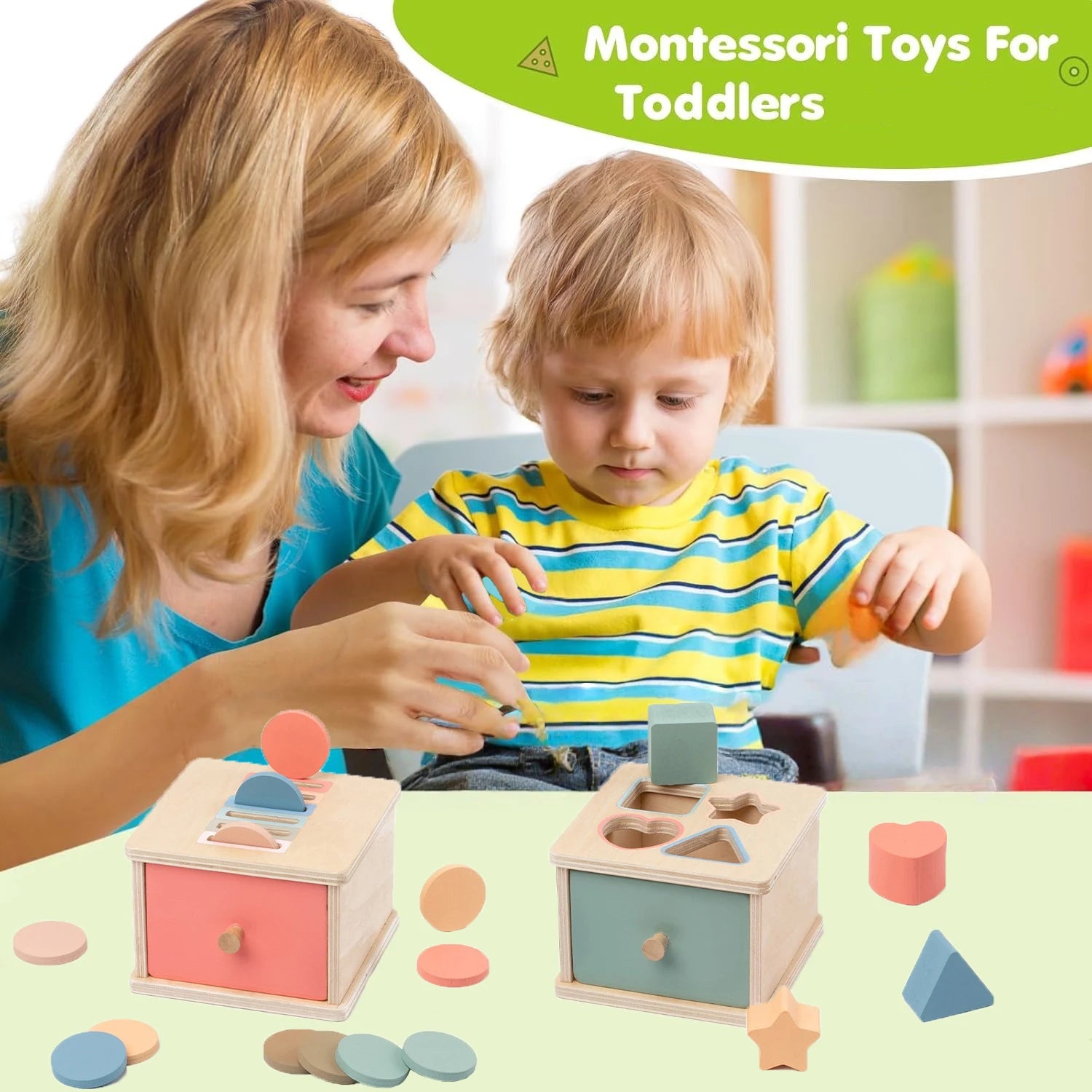 Wooden Shape Matching Box