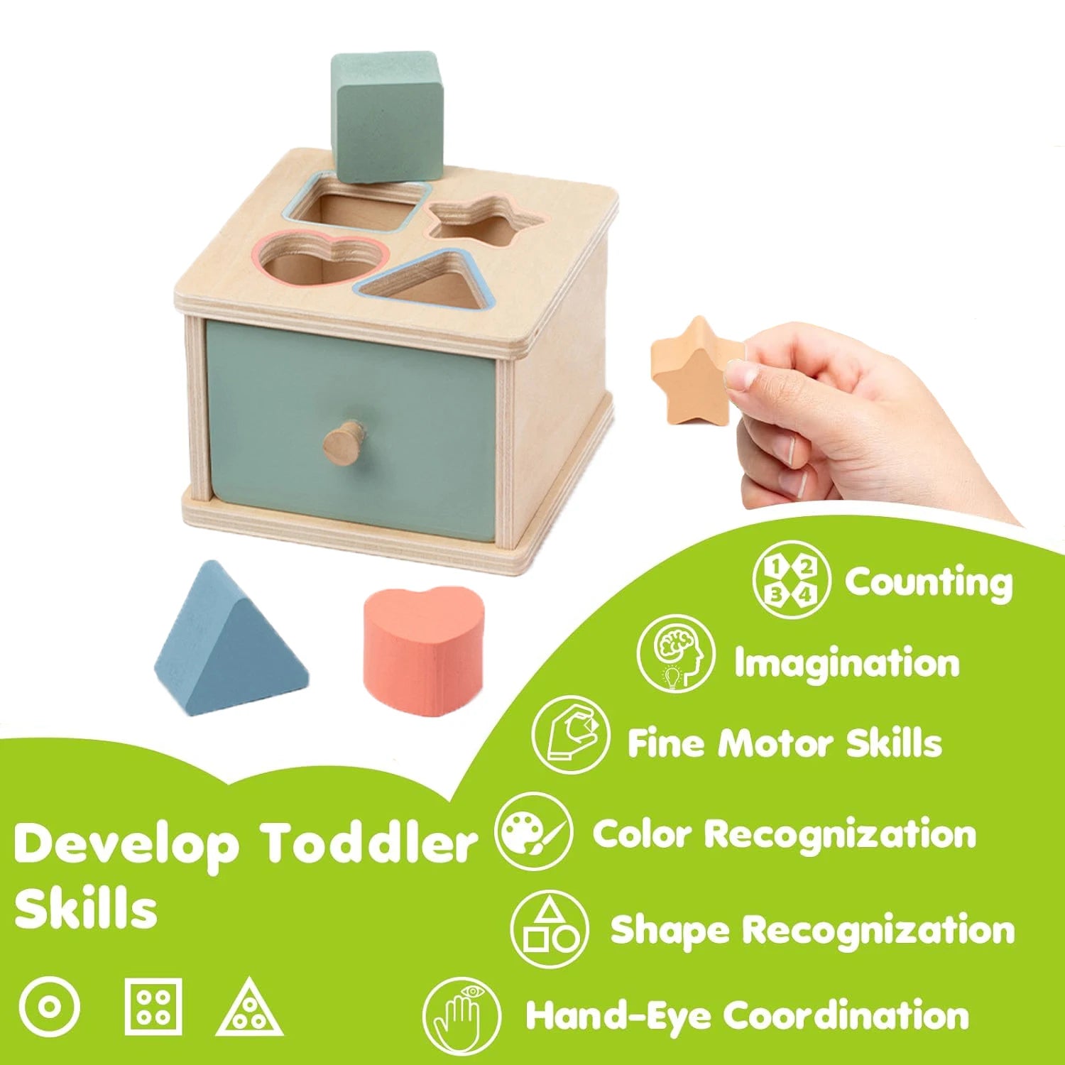 Wooden Shape Matching Box