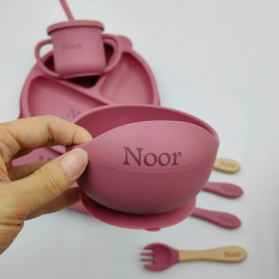 Personalized Silicone Tableware Set