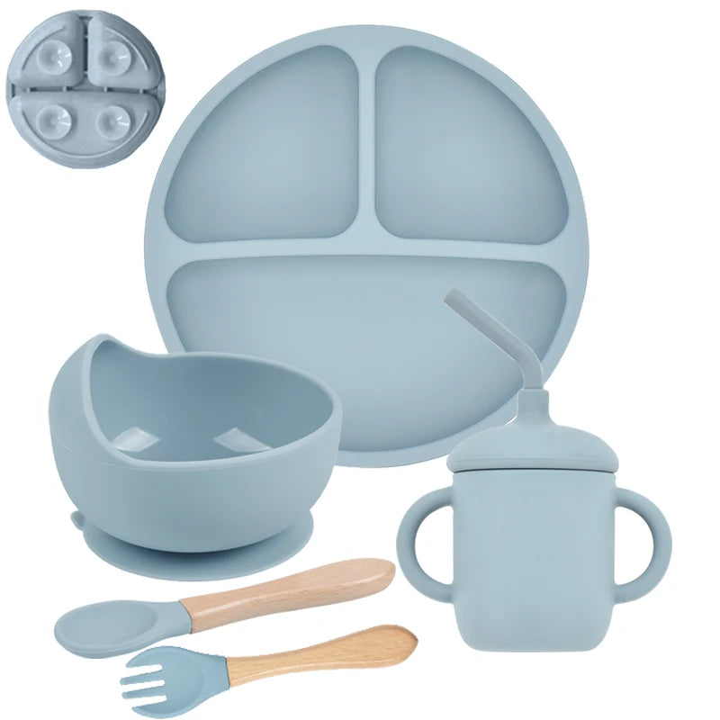 Silicone Baby Tableware 5pcs/Set