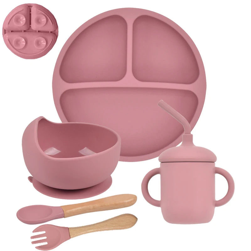 Silicone Baby Tableware 5pcs/Set