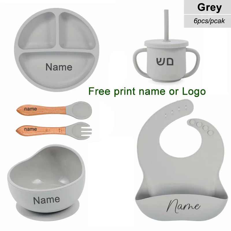 Personalized Silicone Tableware Set