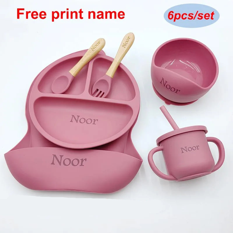 Personalized Silicone Tableware Set