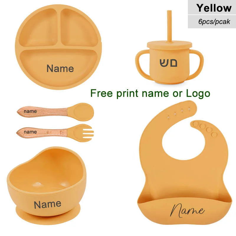 Personalized Silicone Tableware Set