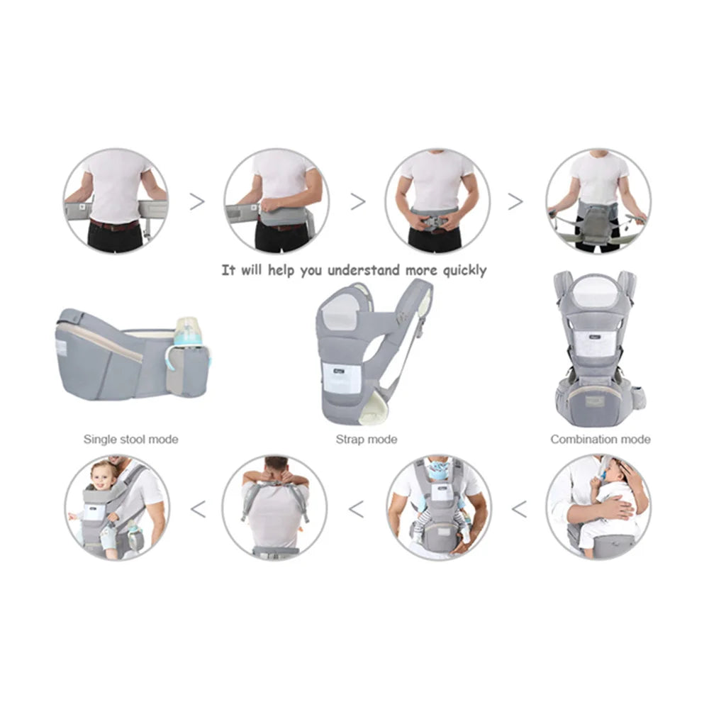 Ergonomic Waist Stool Carrier