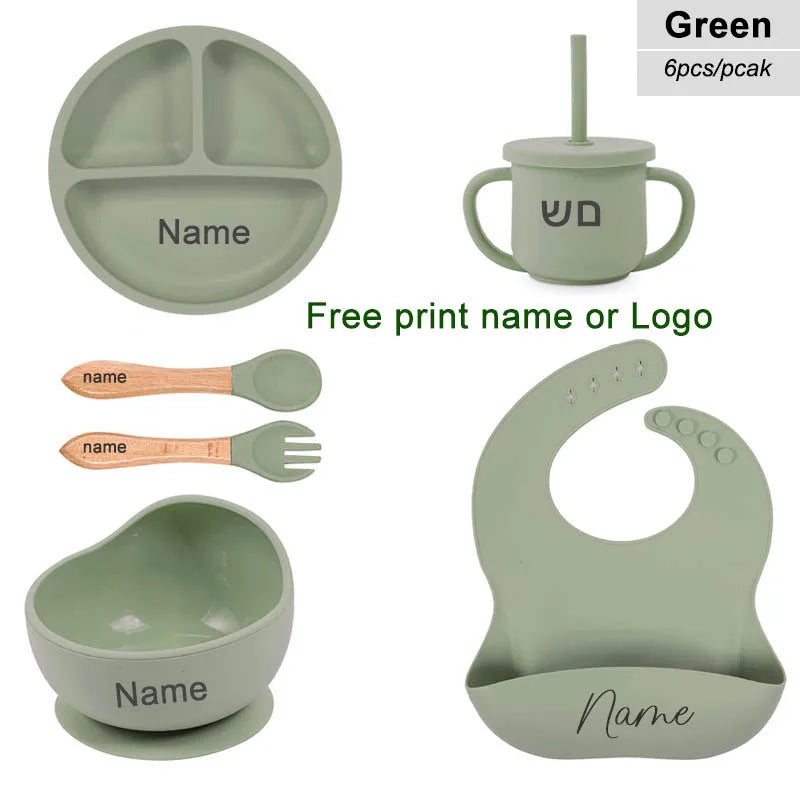 Personalized Silicone Tableware Set