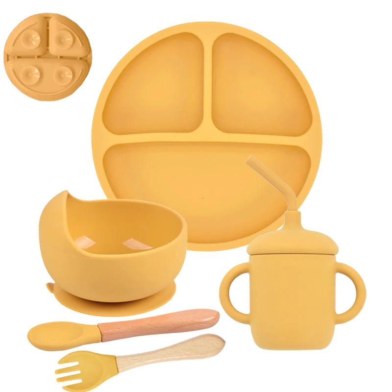 Silicone Baby Tableware 5pcs/Set