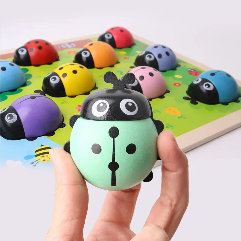 Wooden Beetle Counting Toy