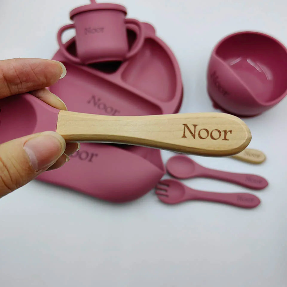 Personalized Silicone Tableware Set