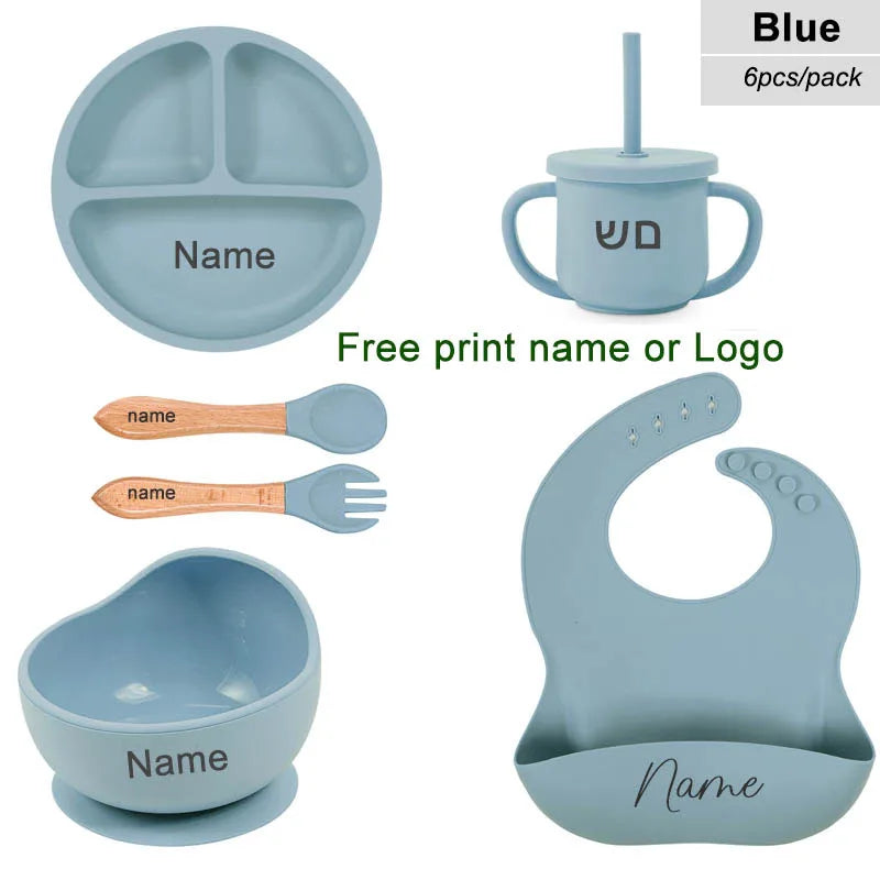 Personalized Silicone Tableware Set