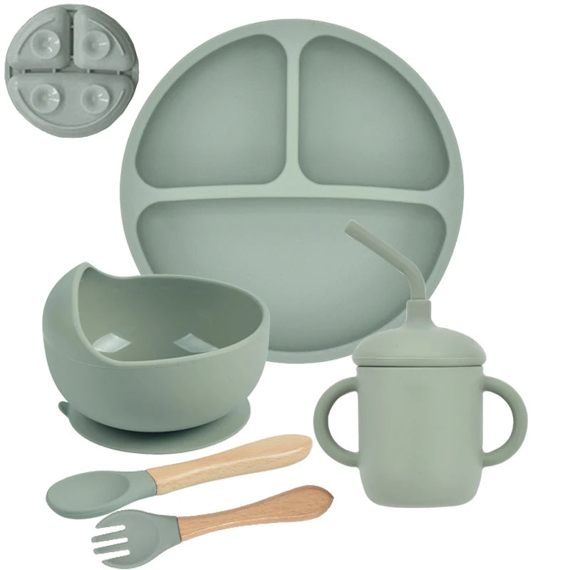 Silicone Baby Tableware 5pcs/Set